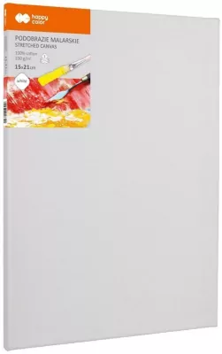 Happy Color. Podobrazie bawełniane 15x21cm białe