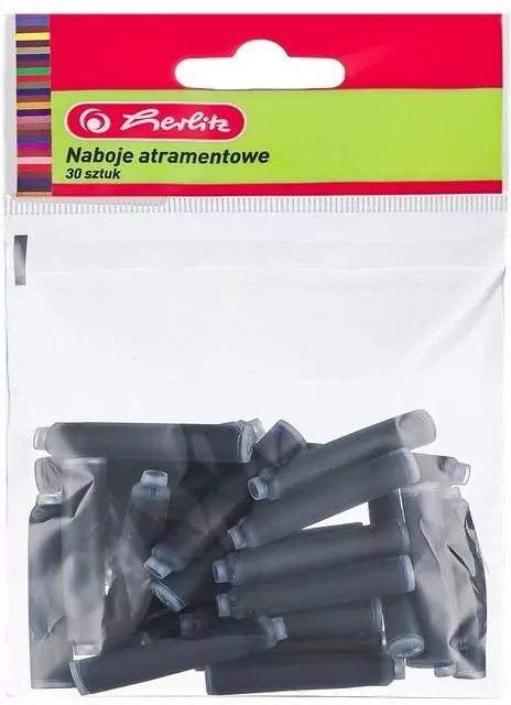 Naboje atramentowe niebieskie 30szt HERLITZ - tantis.pl