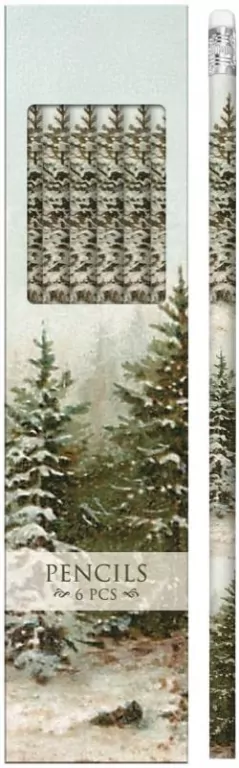 Ołówki ozdobne STPEN43 zimowy las BN - tantis.pl