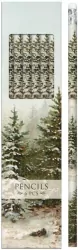 Ołówki ozdobne STPEN43 zimowy las BN
