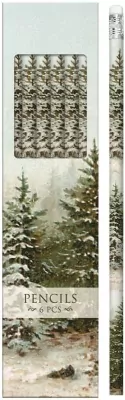 Ołówki ozdobne STPEN43 zimowy las BN