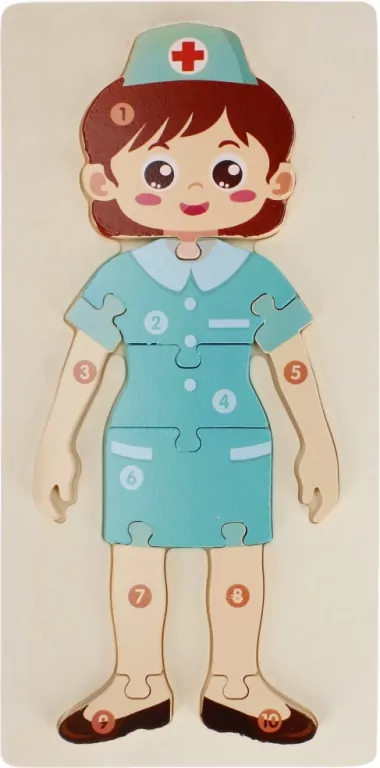 Układanka drewniana. Pielęgniarka - tantis.pl