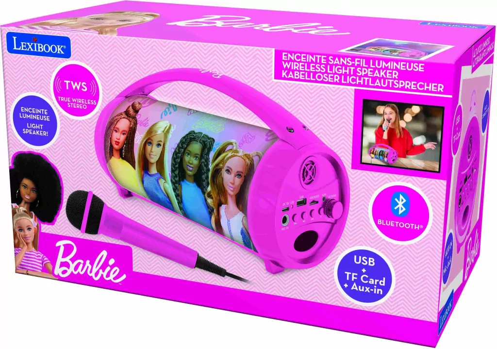 Głosnik z mikrofonem Barbie Lexibook BTP585BBZ - tantis.pl