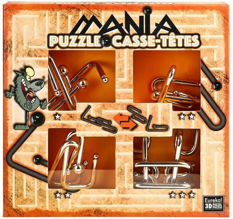 Łamigłówki metalowe. 4 sztuki. Puzzle Mania - tantis.pl