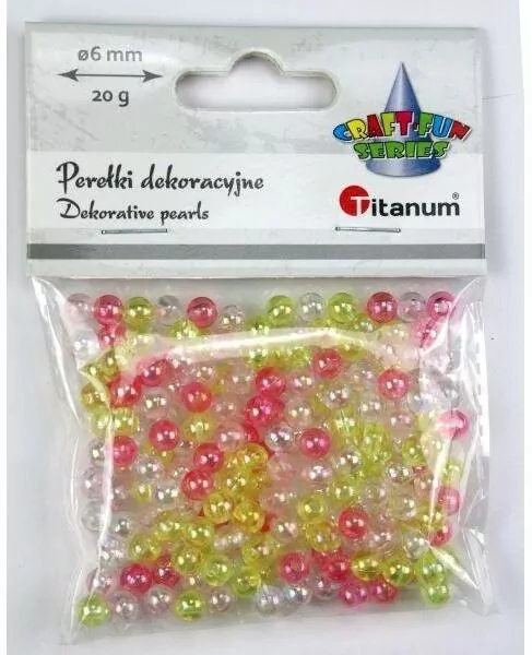 Koraliki plastikowe 6mm 20g - tantis.pl