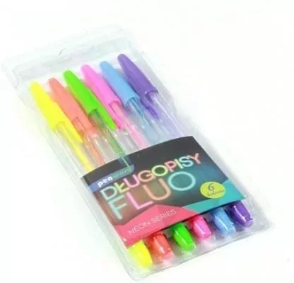 Długopis fluo 6 kolorów - tantis.pl