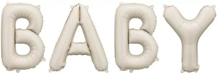 Balon foliowy Baby beżowy 140x43cm - tantis.pl