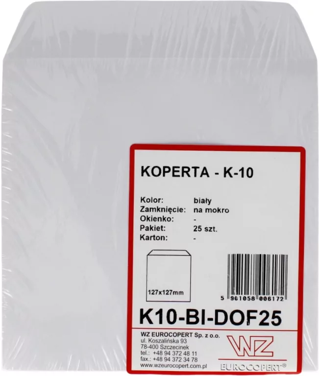 Wz Eurocopert.  Koperta CD biała, 25 sztuk - tantis.pl