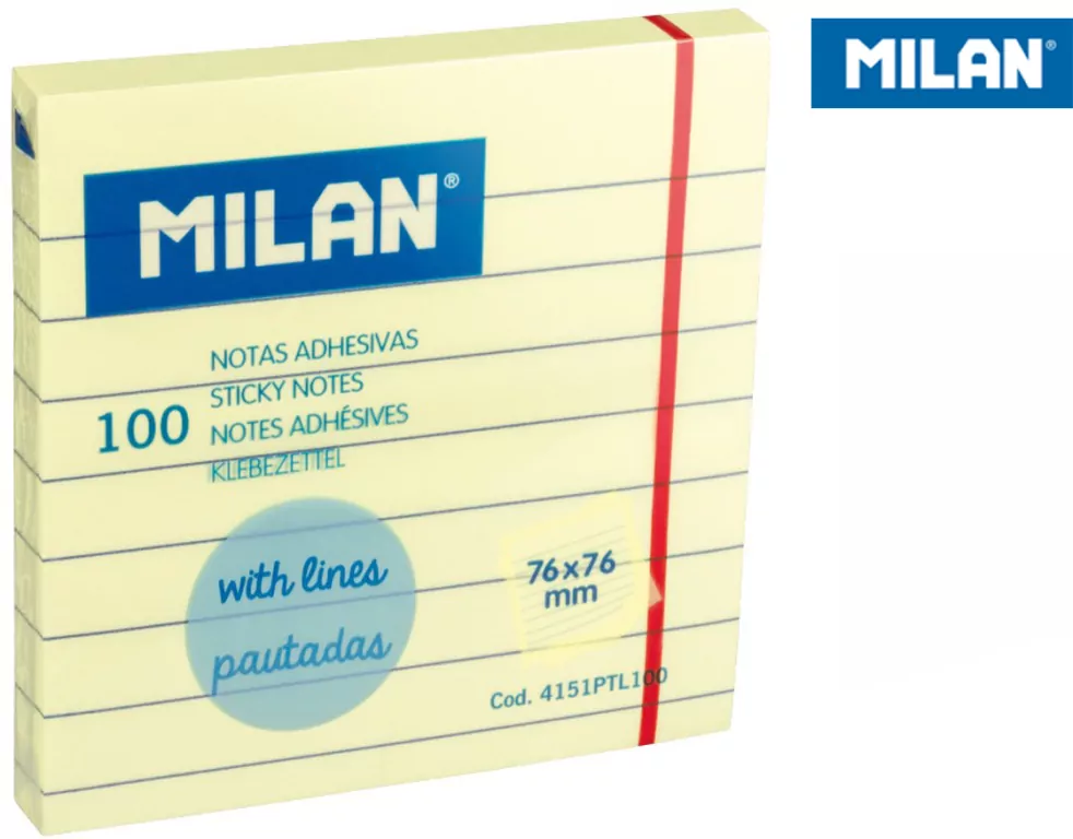 Karteczki samoprzylepne linia 76x76mm 100k 4151PTL100 MILAN - tantis.pl
