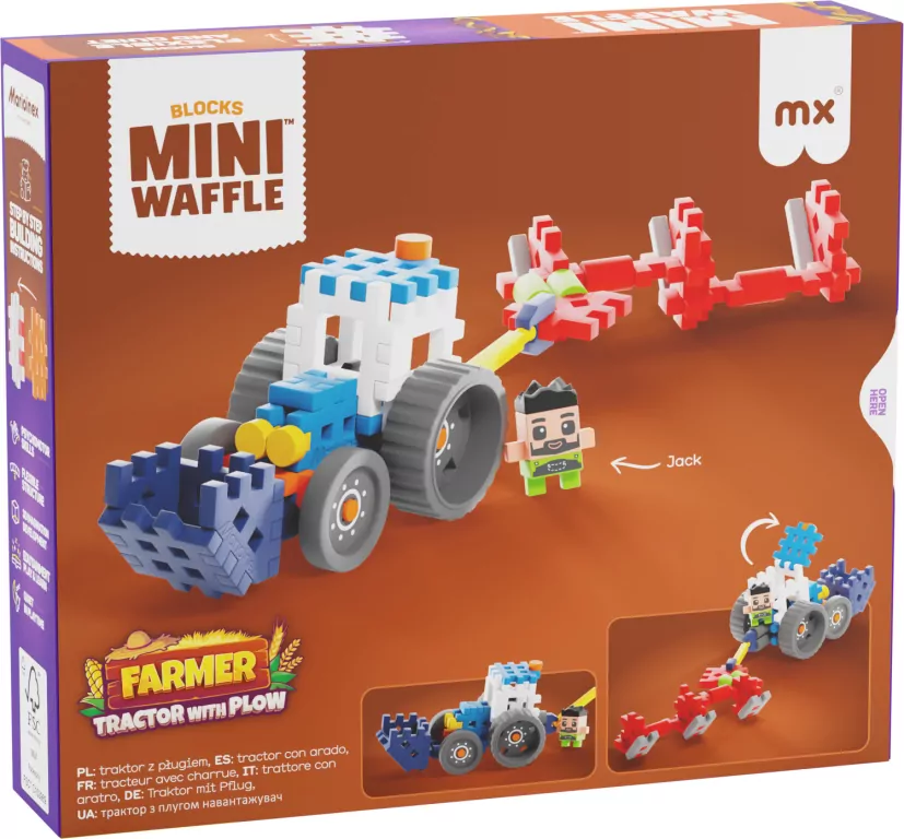 Mini Waffle - Farmer - Traktor z pługiem - tantis.pl