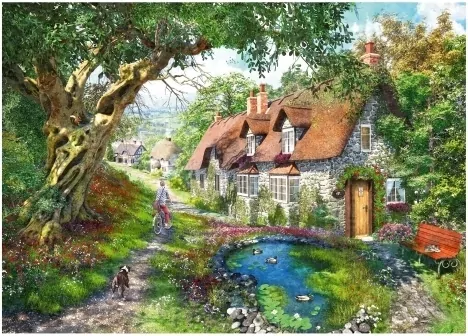 Puzzle 1000. Droga wśród wzgórza kwiatów - tantis.pl
