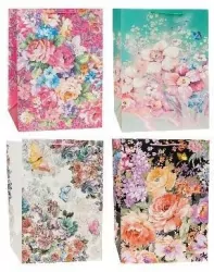 Torebka ozdobna 28x42x28cm szerokie dno mix