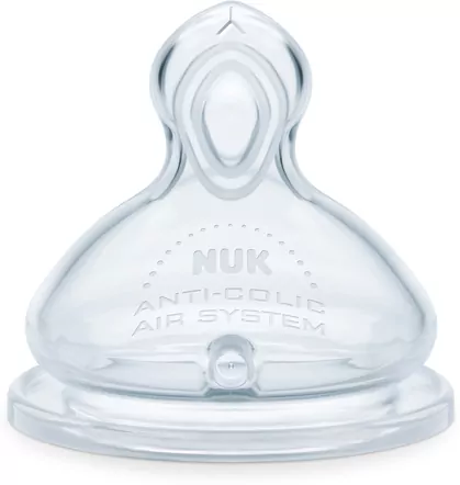 NUK. Smoczek do butelki z silikonowym smoczkiem. 2 sztuki - tantis.pl