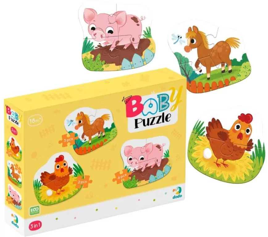 Puzzle 3w1 Dzień na farmie - tantis.pl