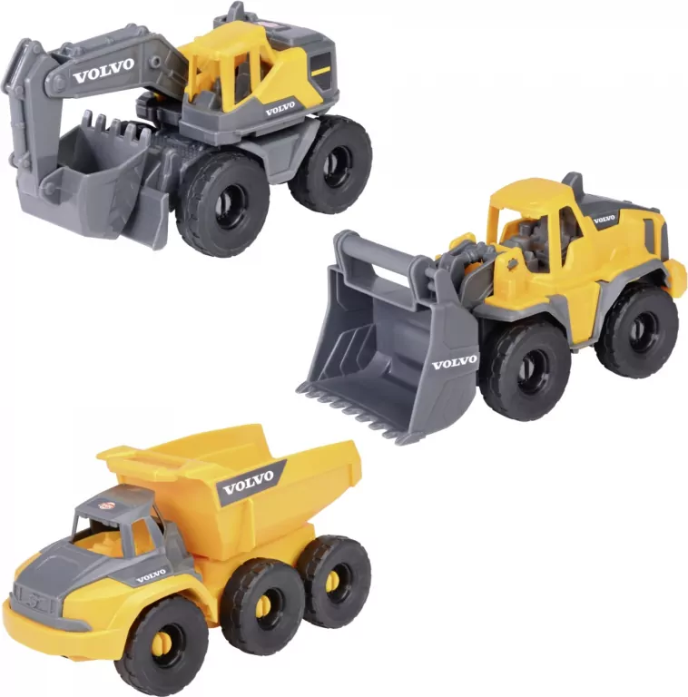 Construction Pojazdy budowlane Volvo 16cm 3-pak - tantis.pl
