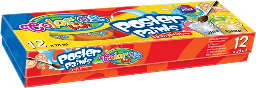 Farby plakatowe Colorino, 12 kolorów - tantis.pl