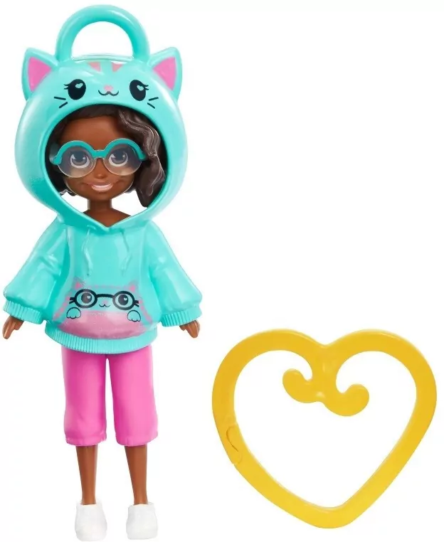 Mattel. Figurka Polly Pocket, zawieszka. Kotek - tantis.pl