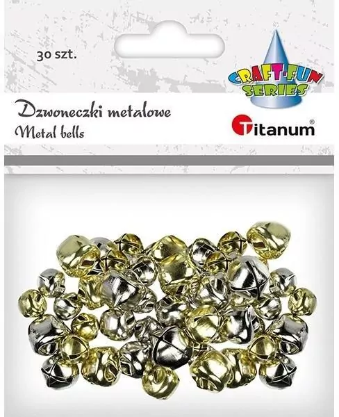 Dodatek dekoracyjny Craft-fun dzwoneczki dekoracyjne 6,8,10mm zl/sr DIYXM040 (M040) - tantis.pl