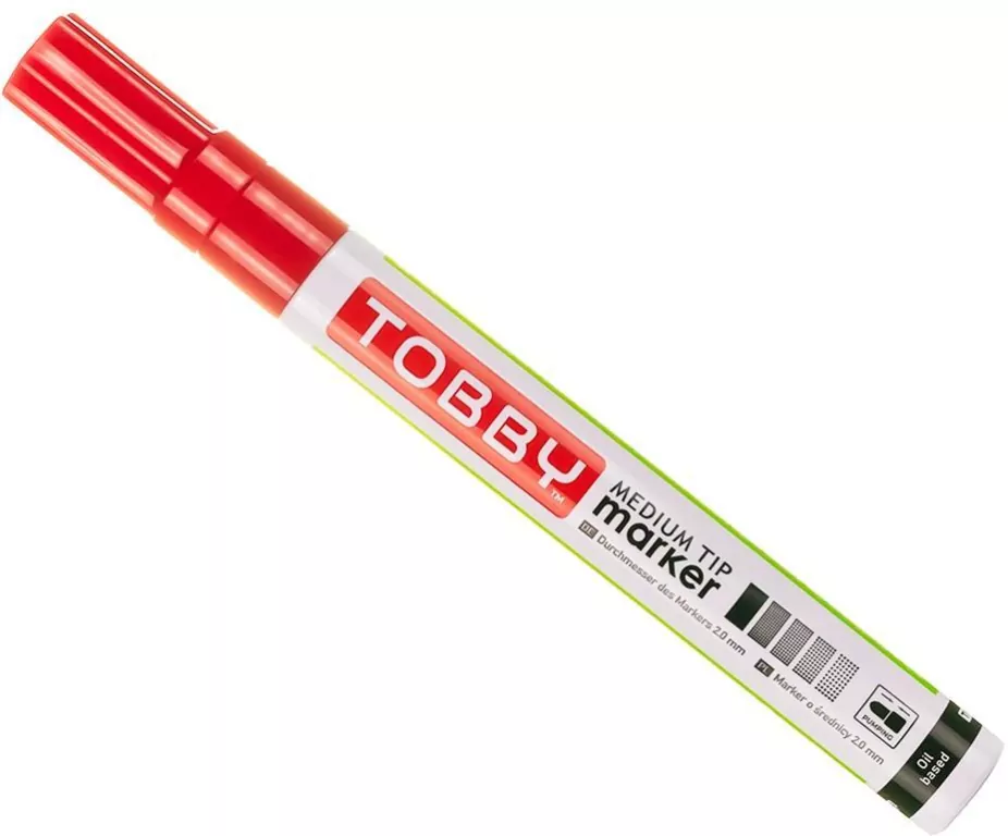 Marker olejowy. Czerwony - tantis.pl