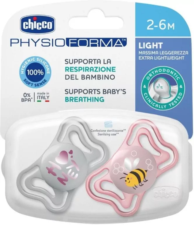 Smoczek uspokajający PhysioForma Light różowy 2-6m - tantis.pl
