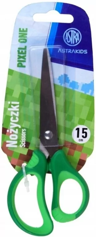 Nożyczki szkolne ergonomiczne Astrakids Pixel one 15 cm - tantis.pl