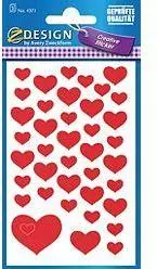 Naklejki papierowe. Serca - tantis.pl