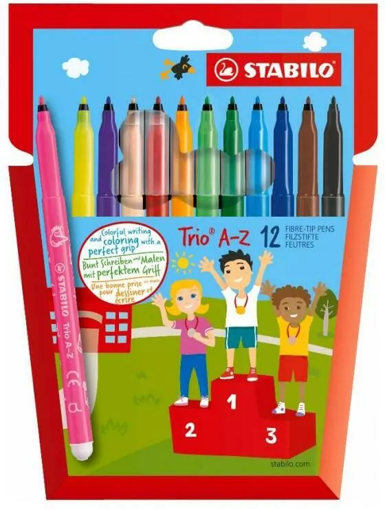 Flamastry Trio. 12 kolorów - tantis.pl