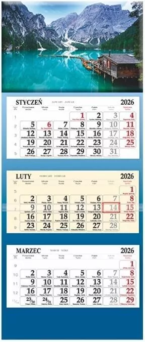 Kalendarz 2026 trójdzielny Łódki - tantis.pl