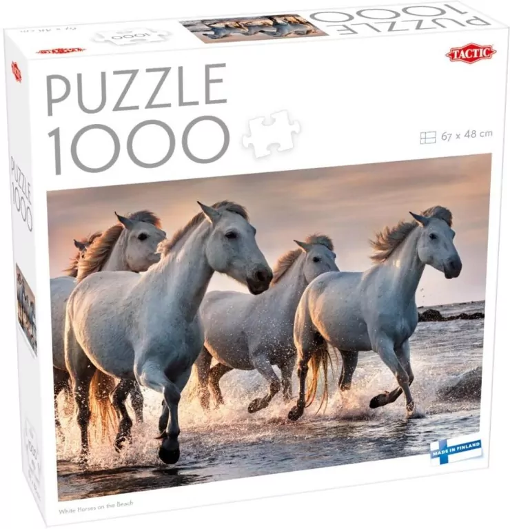 Puzzle 1000 White horses on the beach - tantis.pl