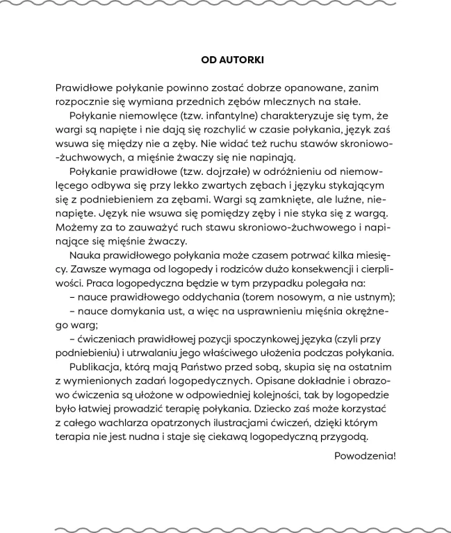 Ćwiczenia pionizacyjne języka do terapii infantylnego sposobu połykania - tantis.pl
