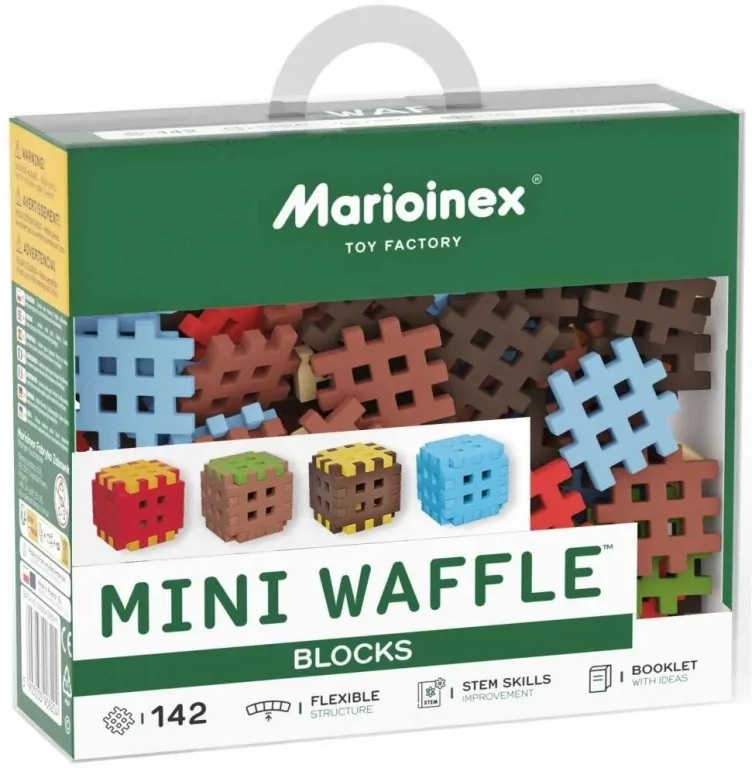 Marioinex Mini Waffle Green Blocks 142 el. - tantis.pl