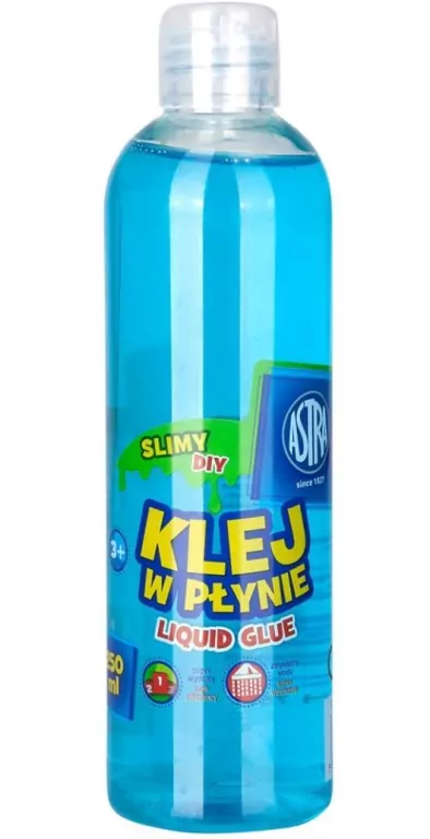 Klej w płynie transparentny niebieski 250ml - tantis.pl