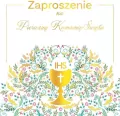 Zaproszenie - Komunia pattern IHS - tantis.pl