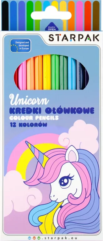 Kredki ołówkowe 12 kolorów Unicorn - tantis.pl