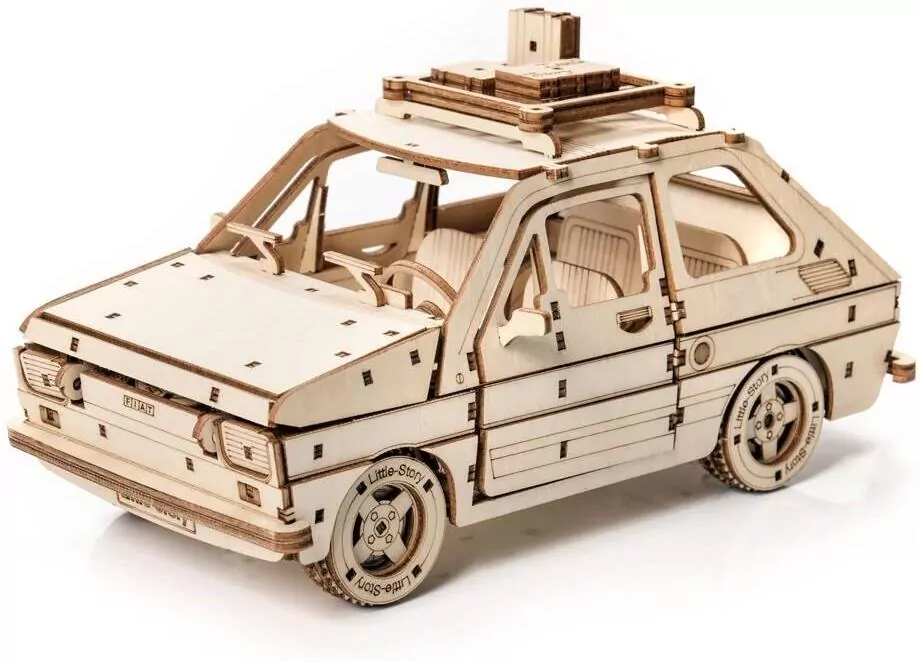 Puzzle Drewniane 3D Fiat 126P - tantis.pl