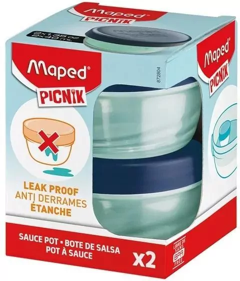 Pudełko lunchowe sos/dip. Picnik Origins niebieski, 2 sztuki - tantis.pl