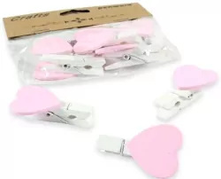 Klamerki drewniane z sercem