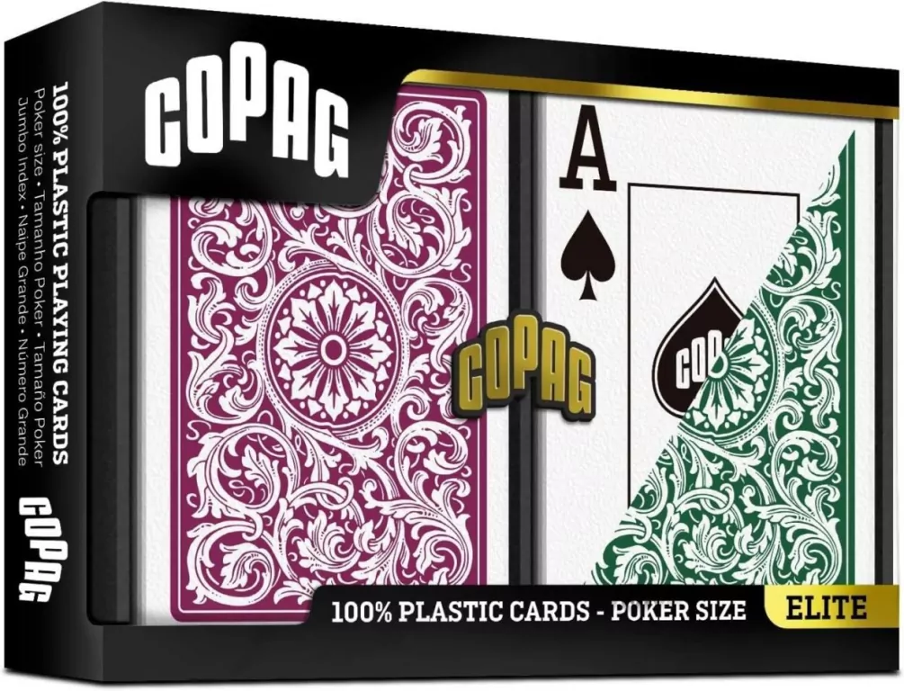 Karty do pokera Copag green/burgundy 2szt - tantis.pl