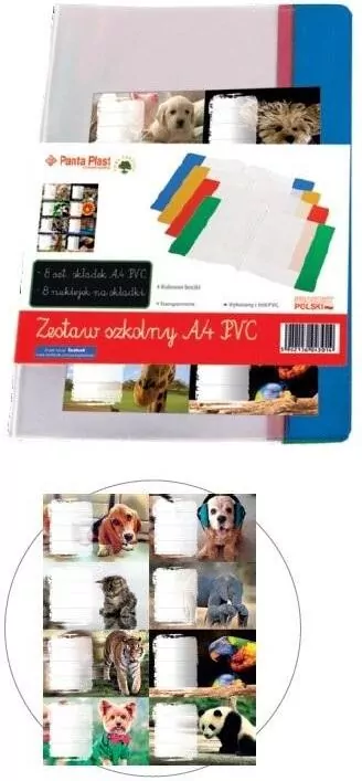 Okładka na zeszyt. A4 PVC. Mix - tantis.pl