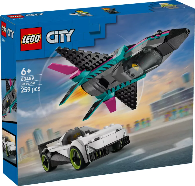 LEGO® City. Odrzutowiec kontra samochód 60489 - tantis.pl