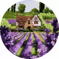Malowanie po numerach okrągłe - Lawendowy domek 40 - tantis.pl