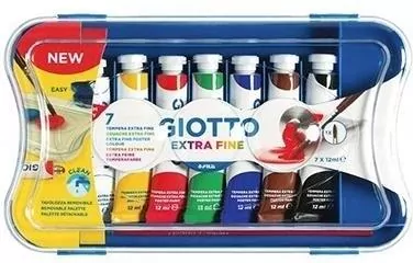 Farby plakatowe w tubkach 7 kolorów GIOTTO - tantis.pl