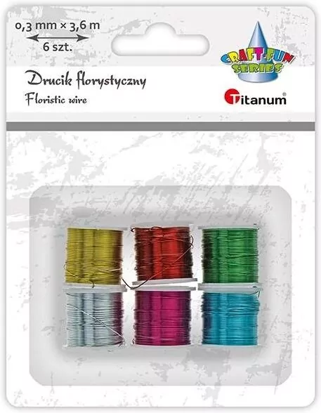 Drucik florystyczny 0,3mm 3,6m 6 kolorów - tantis.pl