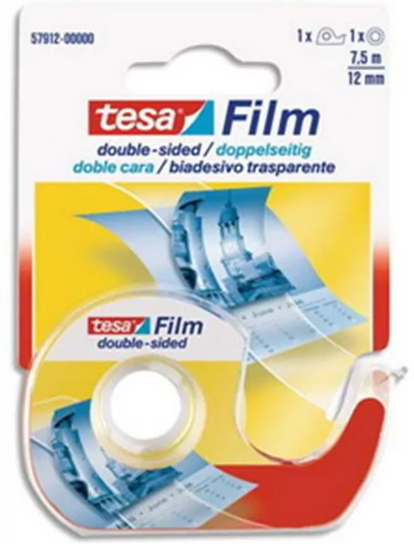 Taśma biurowa Tesafilm dwustronna 7,5m x12mm - tantis.pl