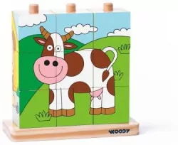 Układanka z kostek obrazkowych Stacker 93055 Woody