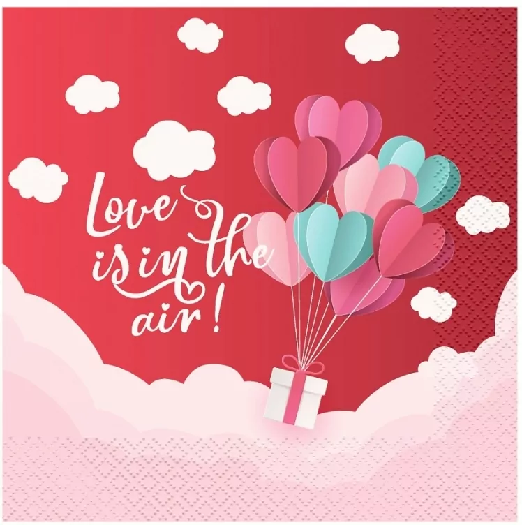 Serwetki Love 33x33cm - tantis.pl