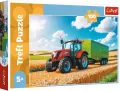 Puzzle 100 Traktor z przyczepą TREFL - tantis.pl