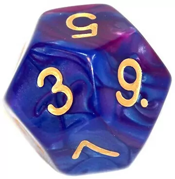 Komplet Kości Dwukolorowe - Ciemnoniebiesko-purpurowe - tantis.pl