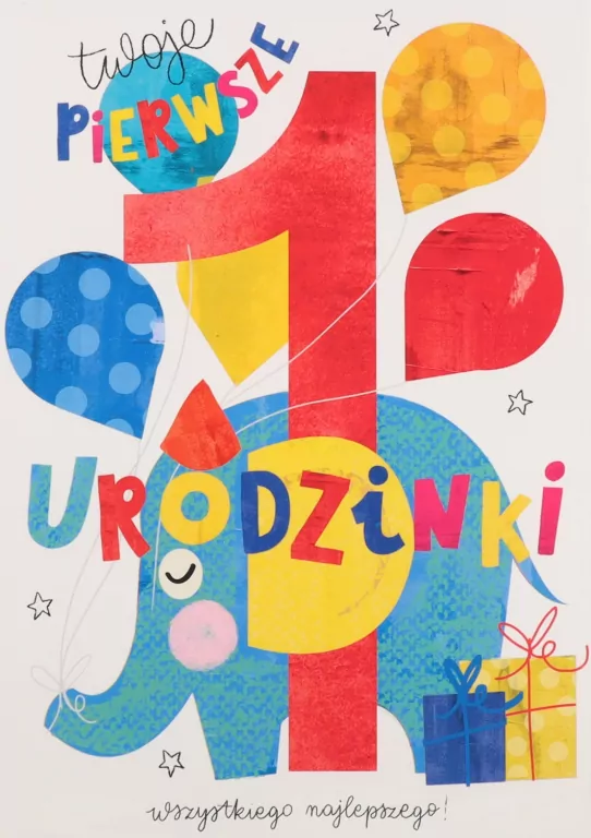 KARNET URODZINY 1 B6 Z KOP PD KB6-1839 FOL - tantis.pl