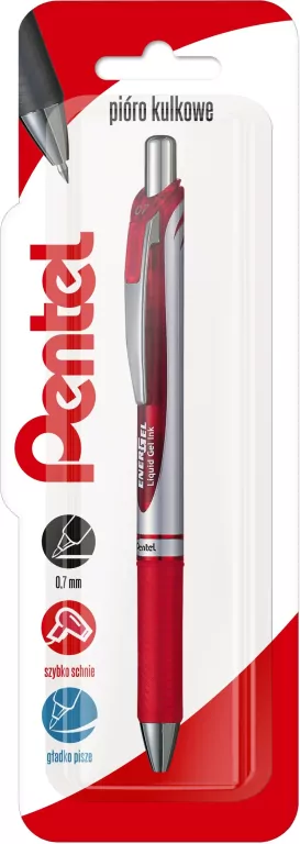 Pióro kulkowe 0,7 mm. EnerGel. Czerwone 1 szt - tantis.pl